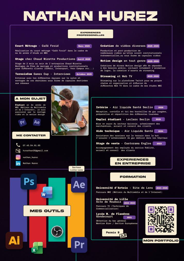 Aperçu du CV de Nathan Hurez